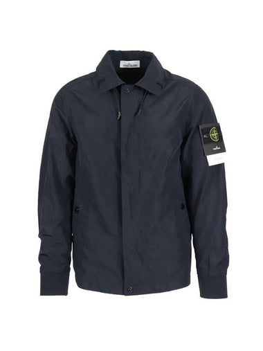 Micro Reps Wappen Patch Zip-Up Jacket Navy - STONE ISLAND - BALAAN 1