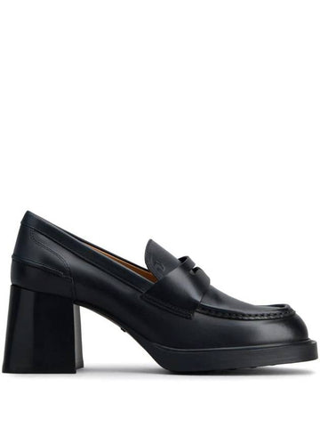 Logo Debossed Almond Toe Pumps Black - TOD'S - BALAAN 1