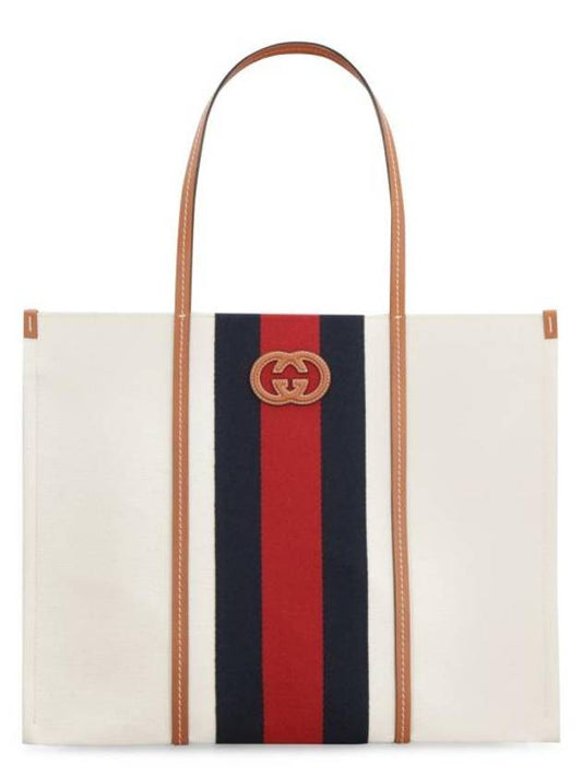 Women's Interlocking Tote Bag White - GUCCI - BALAAN 1