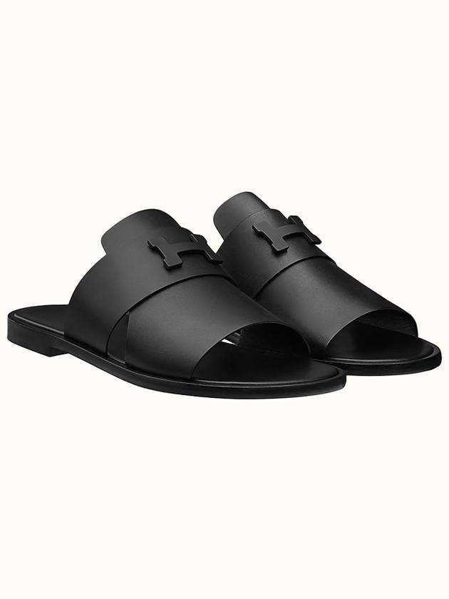 Arles Mule Sandals Noir - HERMES - BALAAN 2