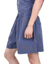 Poplin Striped Pajama Shorts Blue - TEKLA - BALAAN 5