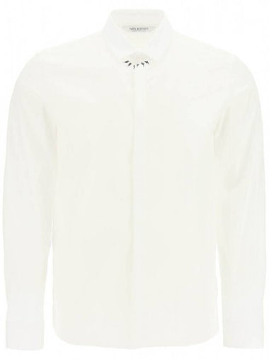 Men's Thunderbolt Long Sleeve Shirt White - NEIL BARRETT - BALAAN 1