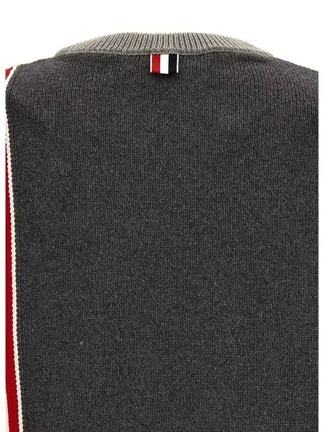 Funmix RWB Striped Intarsia Cotton Knit Top Grey - THOM BROWNE - BALAAN 6