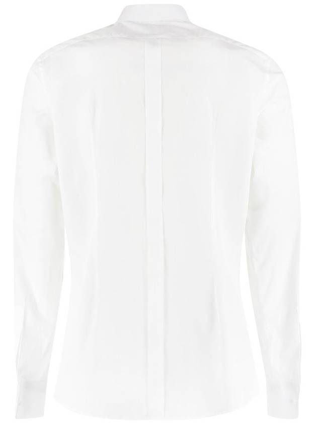 Men's Poplin Cotton Long Sleeve Shirt White - DOLCE&GABBANA - BALAAN 3