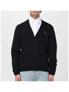 Bold Fox Head Patch Regular Cardigan Black - MAISON KITSUNE - BALAAN 2