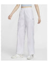 Wind Runner High Waist Woven Open Hem Pants W White Black FV7656 100 - NIKE - BALAAN 2