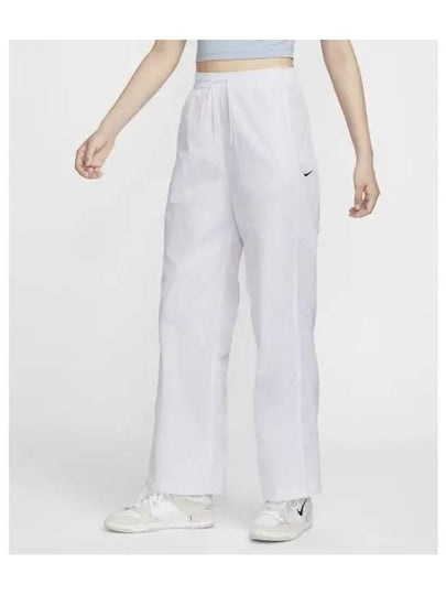 Windrunner High Waist Woven Open Hem Track Pants White - NIKE - BALAAN 2