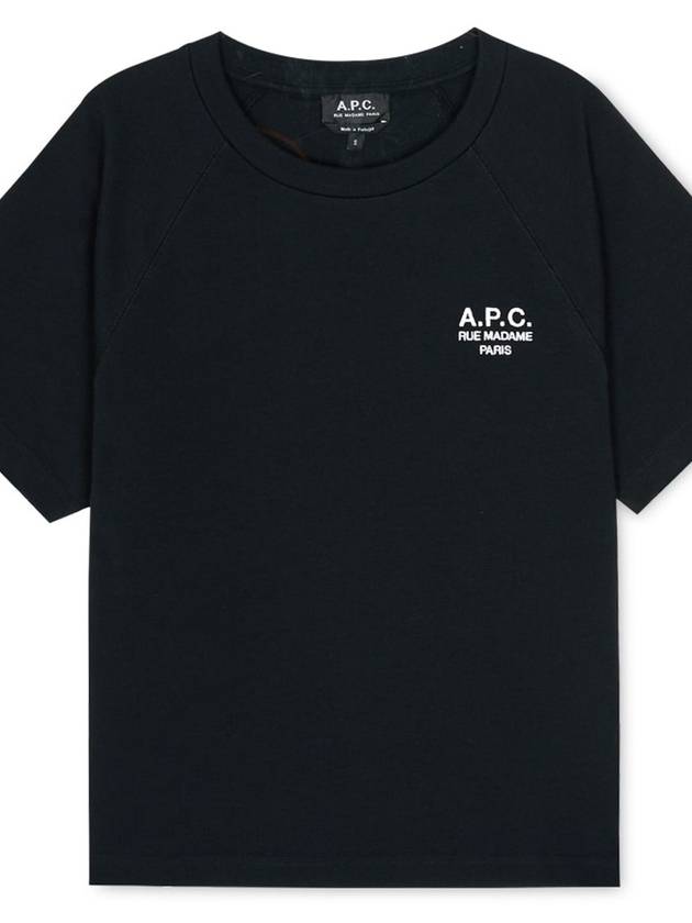 Michelle Cotton Short Sleeve T-Shirt Black - A.P.C. - BALAAN 3