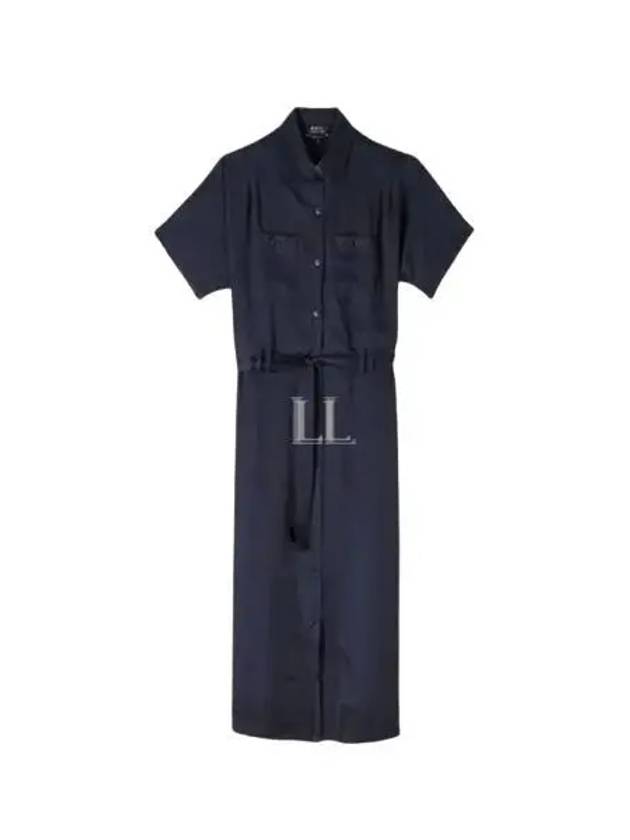 New Drew Midi Dress Navy - A.P.C. - BALAAN 2