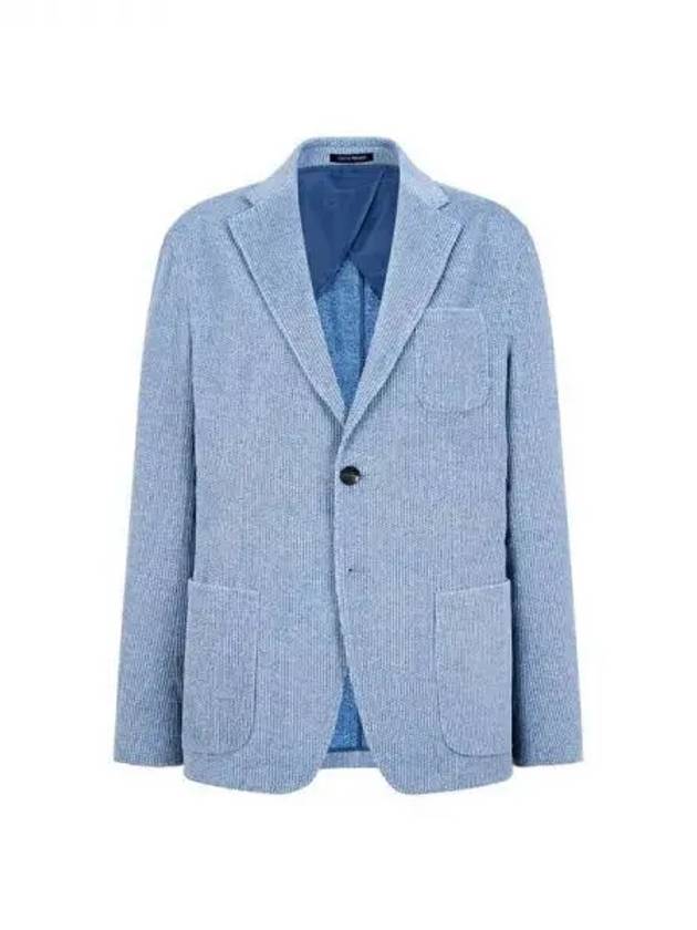 Men s Cotton Corduroy Single Jacket Blue 270995 - EMPORIO ARMANI - BALAAN 1