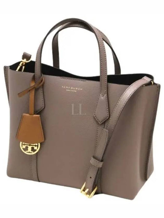 Perry Triple Compartment Small Tote Bag Dark Beige - TORY BURCH - BALAAN 2