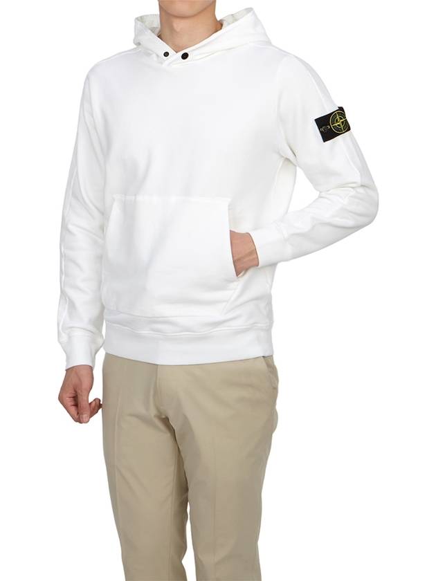 Compass Logo Patch Hoodie White - STONE ISLAND - BALAAN 5