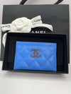 CC logo card holder blue wallet AP3832 - CHANEL - BALAAN 5