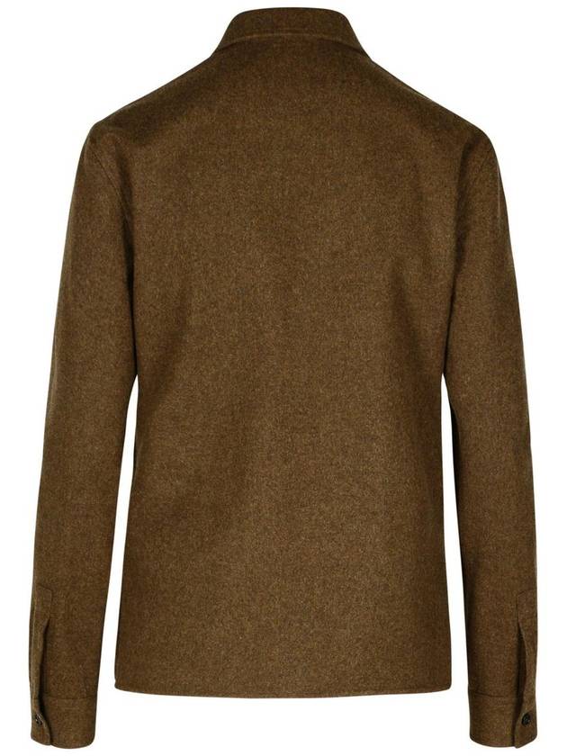 Jil Sander Brown Wool Shirt - JIL SANDER - BALAAN 3