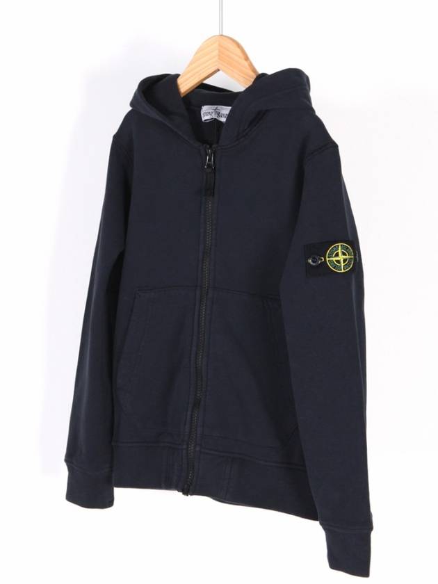 10 12A Kids Wappen Hooded Zip Up Navy 811660720 V0020 - STONE ISLAND - BALAAN 1