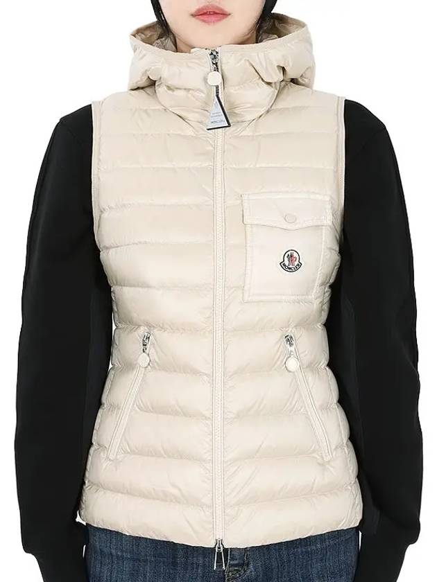 Glygos Down Vest Beige - MONCLER - BALAAN.