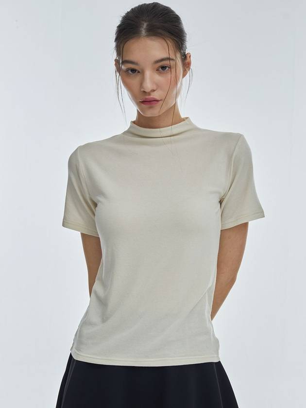 Half Turtleneck Short Sleeve Ivory - MANAVIS7 - BALAAN 3