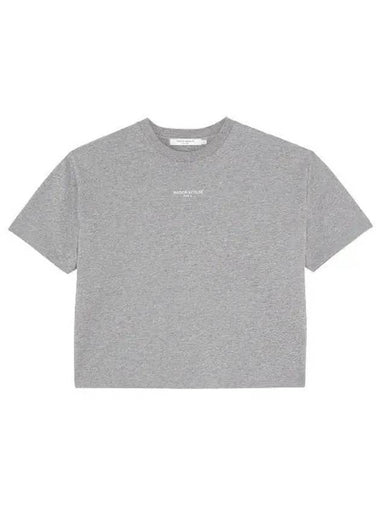 PARIS EMBROIDERED BOXY TEE SHIRT KW00120KJ0035 H150 Logo Crop T - MAISON KITSUNE - BALAAN 1