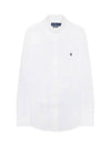 Embroidered Logo Long Sleeves Shirt White - POLO RALPH LAUREN - BALAAN 2