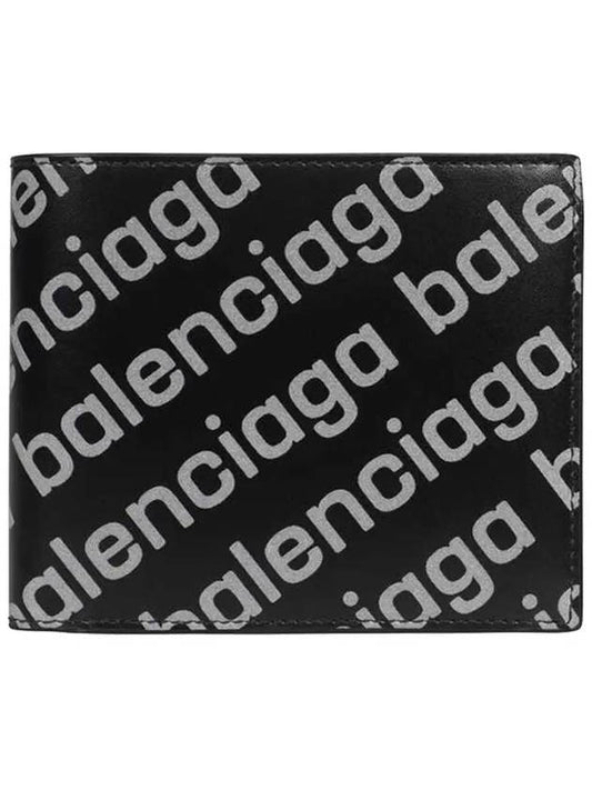 Reflected Logo Half Wallet Black - BALENCIAGA - BALAAN 2