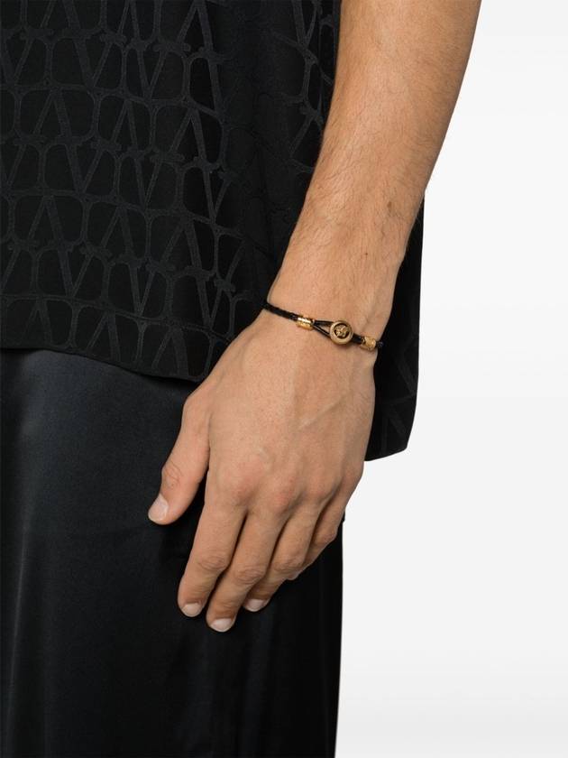 Medusa Biggie Leather Bracelet Black - VERSACE - BALAAN 3