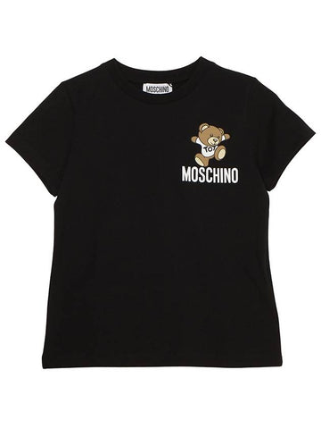 Kids short sleeved t shirt HUM04K LAA02 60100 Adults can wear - MOSCHINO - BALAAN 1