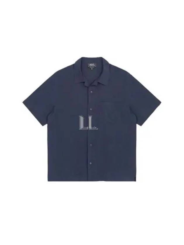 Lloyd Short Sleeve Shirt Navy - A.P.C. - BALAAN 2