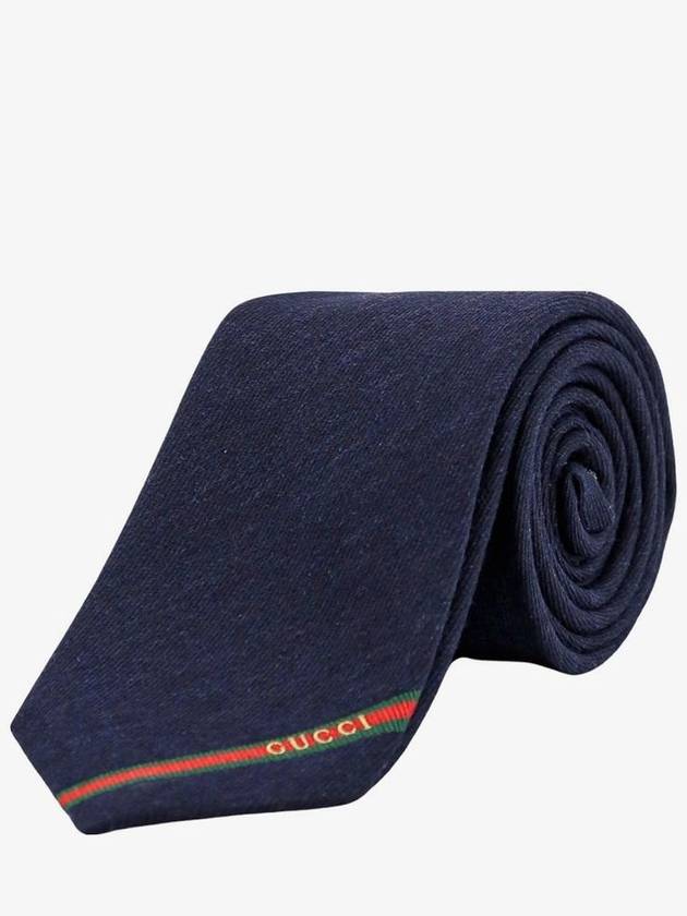 Web Detail Tie Dark Blue - GUCCI - BALAAN 1