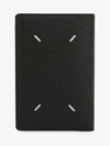 Stitched Bi-Fold Leather Card Wallet Black - MAISON MARGIELA - BALAAN 3