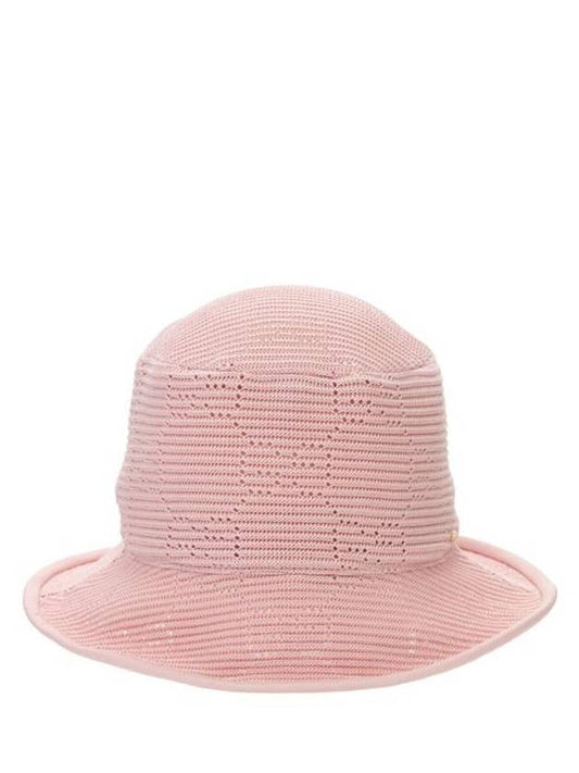 Cable Knit Bucket Hat Pink - GUCCI - BALAAN.