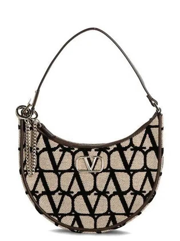 V Logo Iconographe Shoulder Bag Beige - VALENTINO - BALAAN 2