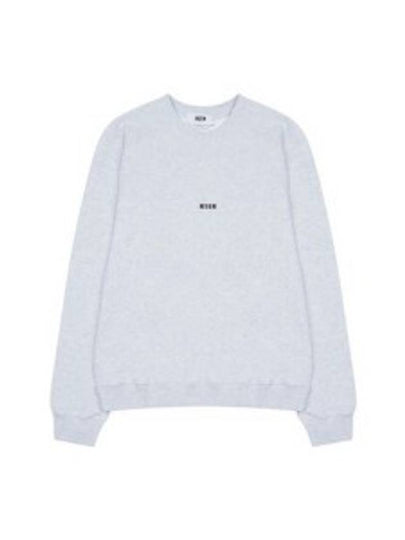 Micro Logo Print Sweatshirt Grey - MSGM - BALAAN 2