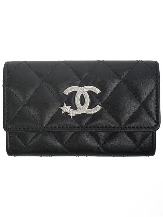 Shooting Star Card Wallet Black - CHANEL - BALAAN 1