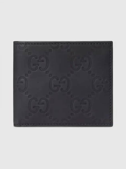 GG Rubber Effect Half Wallet Black - GUCCI - BALAAN 2