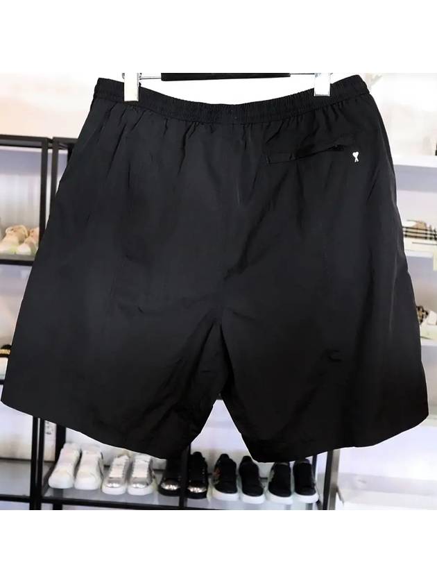 Logo Swim Shorts Black - AMI - BALAAN 8