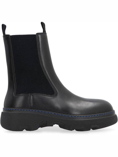 Creeper Leather Chelsea Boots Black - BURBERRY - BALAAN 2