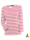 Minquiers Modern Stripe Long Sleeve T-Shirt Red - SAINT JAMES - BALAAN 2