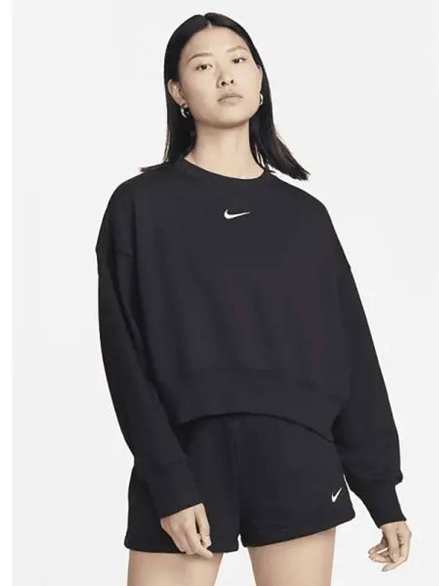 Phoenix Fleece Oversized Crew Neck Sweatshirt Black - NIKE - BALAAN 2