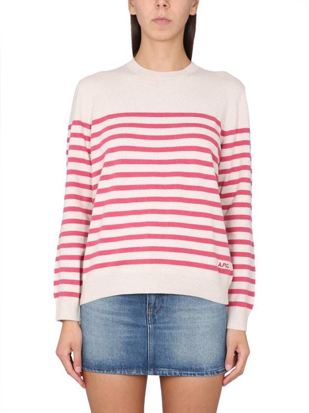 Phoebe Striped Cashmere Cotton Knit Top - A.P.C. - BALAAN 2