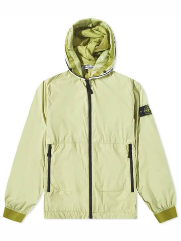 Wappen Patch Skin Touch Nylon Hooded Jacket  Green - STONE ISLAND - BALAAN 1