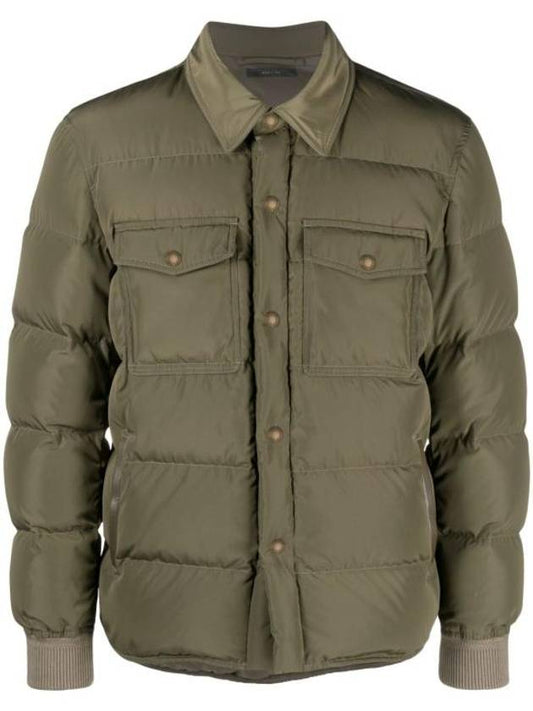 Men's Shirt Padded Jacket Green - TOM FORD - BALAAN 1