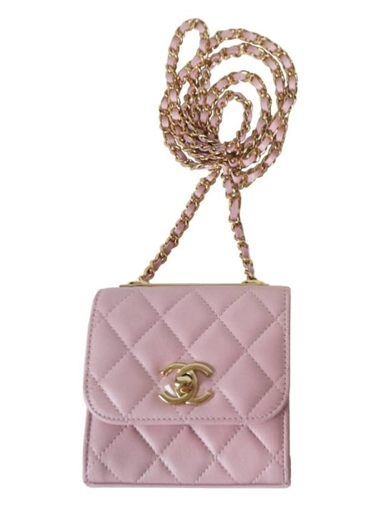 Trendy CC Logo Mini Cross Bag Pink - CHANEL - BALAAN 1