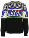 11th Anniversary Color Block Logo Check Knit Black 021375 200 - MSGM - BALAAN 3