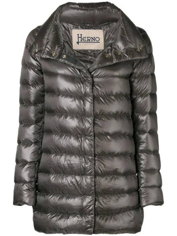 Women's Amelia A Shape Quilted Padded Gray - HERNO - BALAAN.