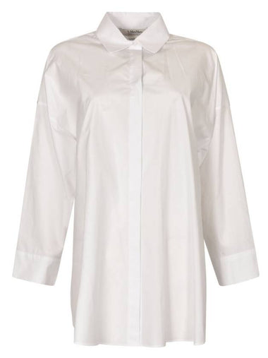 Tea Cotton Shirt White - S MAX MARA - BALAAN 1