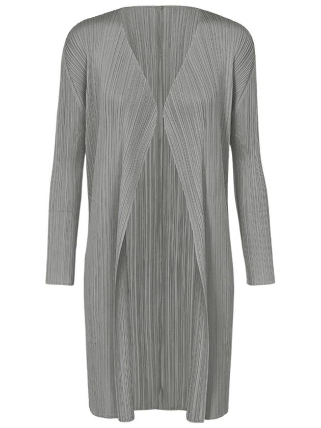 Pleated Midi Cardigan Grey - ISSEY MIYAKE - BALAAN 2