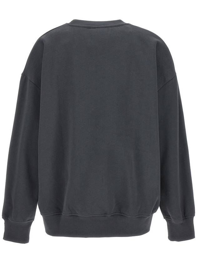 Logo Print Oversized Sweatshirt Grey - GANNI - BALAAN 4