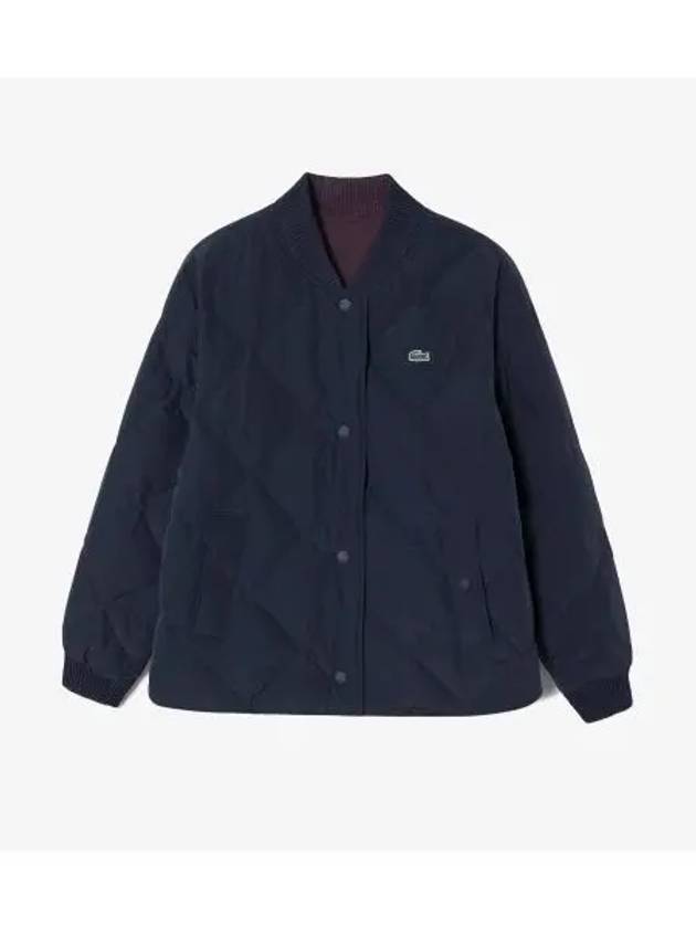 Women's Reversible Down Padding Navy Dark Brown - LACOSTE - BALAAN 2