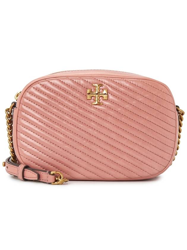 Kira Chevron Camera Shoulder Bag Pink - TORY BURCH - BALAAN 1