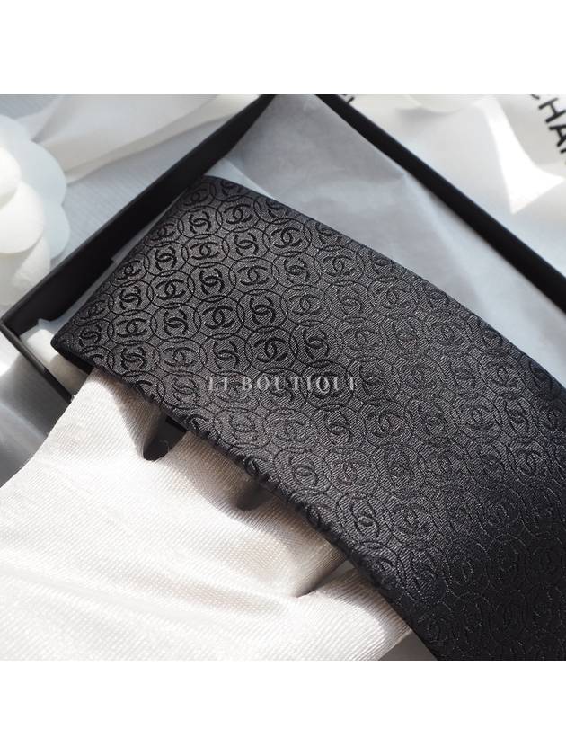 CC round logo tie black AA9629 - CHANEL - BALAAN 4